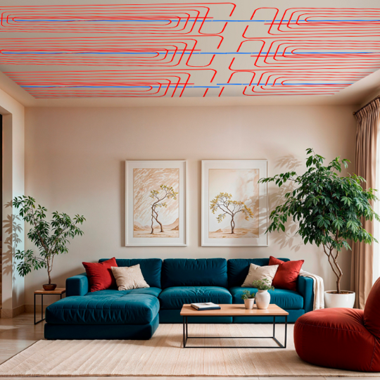 Il riscaldamento a soffitto